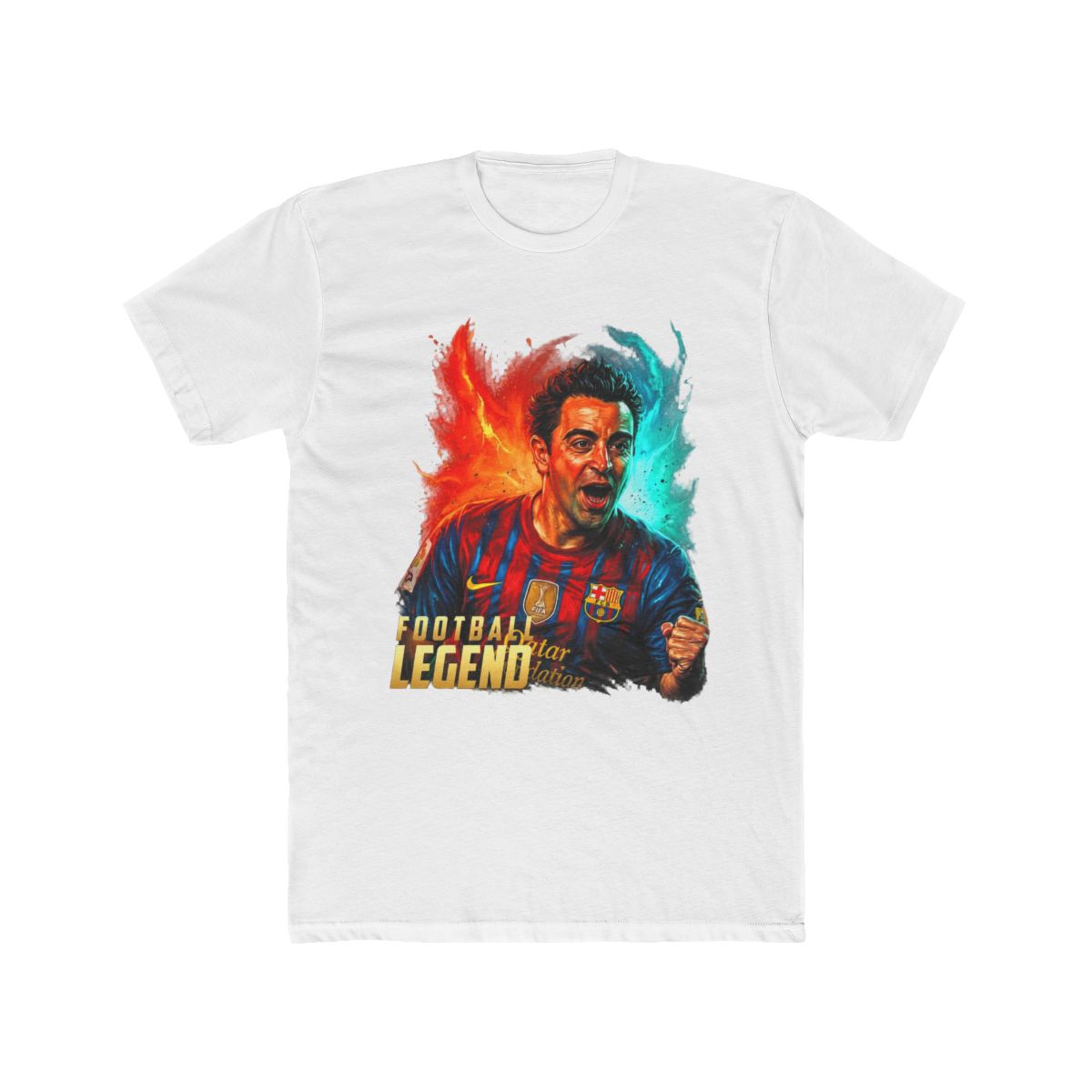 Xavi Hernandez Football Legend - Midfield Maestro Soccer Art T Shirt