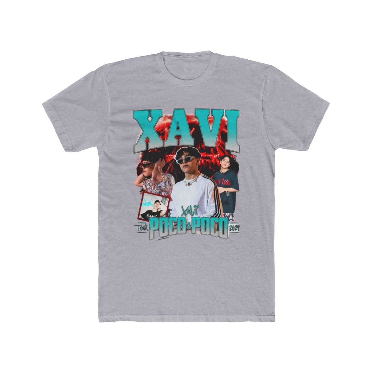 XAVI Poco A Poco Tour vintage look T Shirt playera regional mexicano| XAVI Tshirt Mexican Corridos musica Xavi la diabla Tour Merch latino - alternate angle 3, merchandise