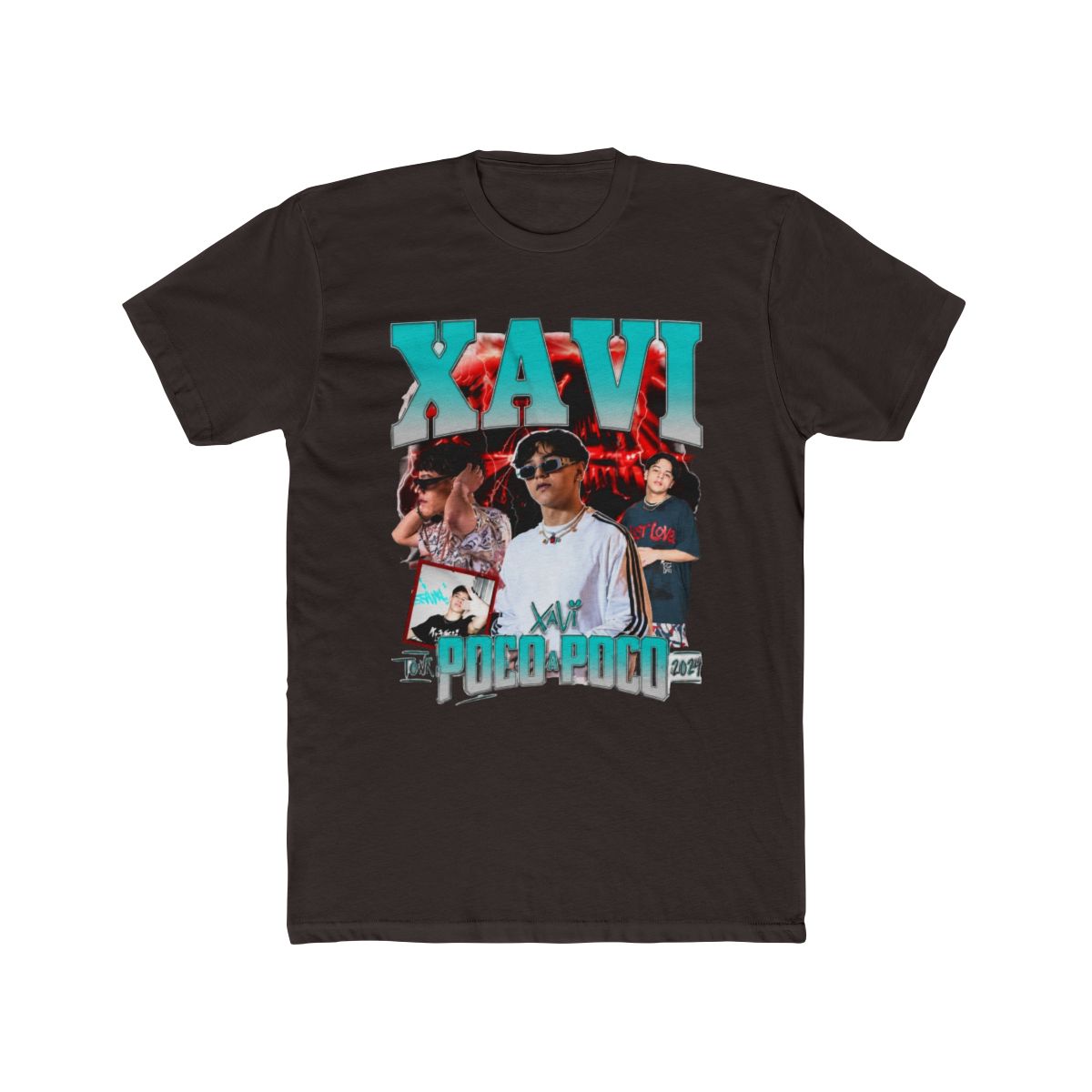 XAVI Poco A Poco Tour vintage look T Shirt playera regional mexicano| XAVI Tshirt Mexican Corridos musica Xavi la diabla Tour Merch latino - alternate angle 2, merchandise