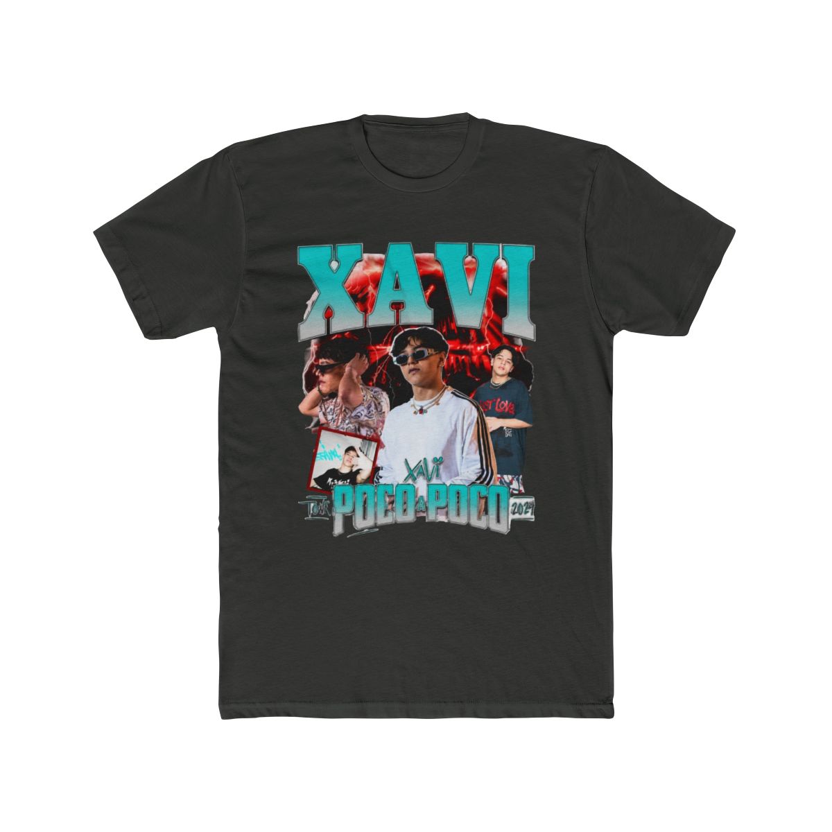 XAVI Poco A Poco Tour vintage look T Shirt playera regional mexicano| XAVI Tshirt Mexican Corridos musica Xavi la diabla Tour Merch latino - alternate angle 5, merchandise