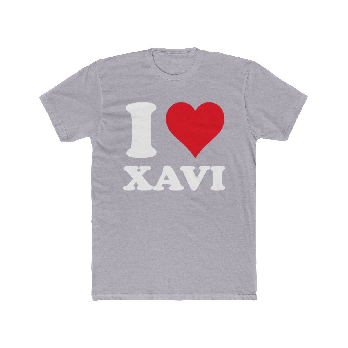 Red Heart I Love Xavi T Shirt - alternate angle 3, merchandise