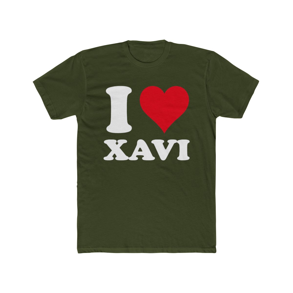 Red Heart I Love Xavi T Shirt - alternate angle 4, merchandise